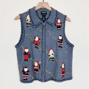 Vintage Studio Joy Sports Santas Zipped Up Vest